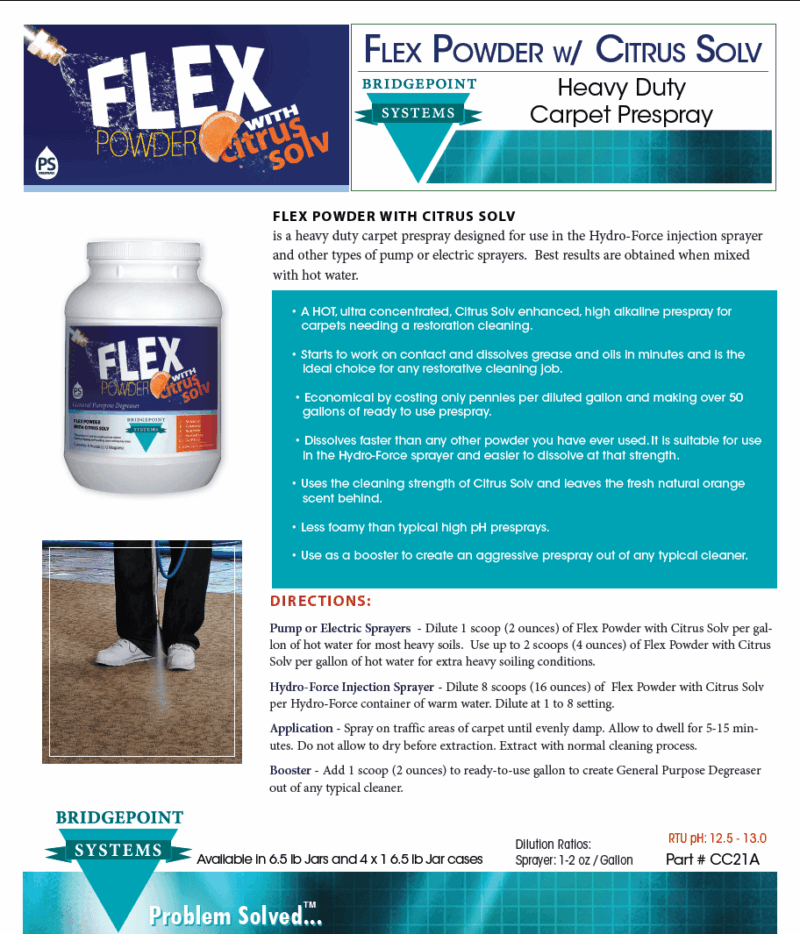 Flex Powder 6.5 # - Cleaner's Depot - BridgePoint CC21A 1662-1512