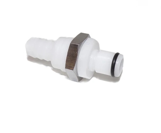 1/4" Male Quick Connect, Insert Coupling, Bulkhead